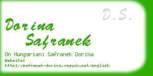 dorina safranek business card